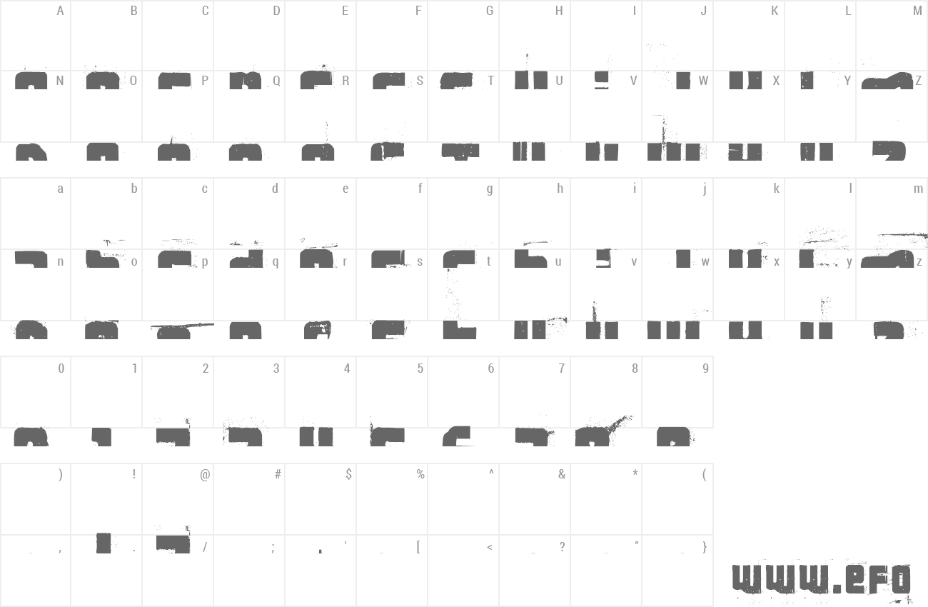 Font 3 the Hard Way Rmx preview